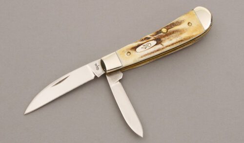 Case Cutlery Tony Bose Sway Back Jack with Stag Scales handle material - Obverse Side - Item #KLC08390