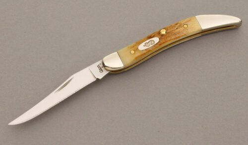 Case Cutlery 510096 Tiny Toothpick with Stag Scales handle material - Obverse Side - Item #KLC08391