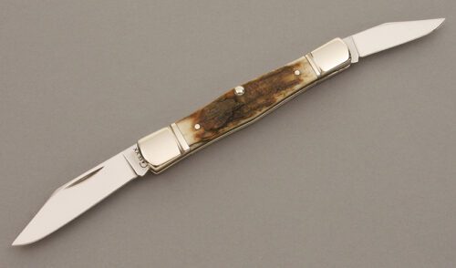 Case Cutlery 12083 Half Whittler with Mammoth Bark Ivory handle material - Obverse Side - Item #KLC08400