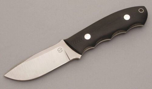 Dozier Knives Professional Skinner with Black Rucarta handle material - Obverse Side - Item #KLC08435