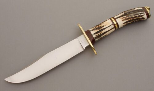 Larry Dula Bowie with Stag Handle handle material - Obverse Side - Item #KLC08449