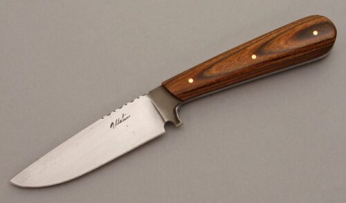 Billy Watson Hunter with Laminated Wood Scales handle material - Obverse Side - Item #KLC08451