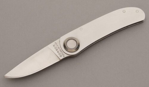 Gerber Knives Paul 2P Axial Lock with Stainless Frame handle material - Obverse Side - Item #KLC08456