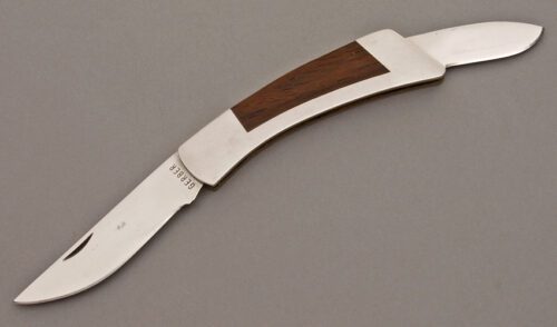 Gerber Knives PK1 Skookum Slip Joint with Stainless Scales handle material - Obverse Side - Item #KLC08467