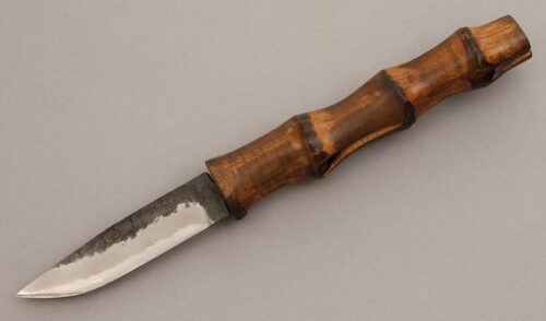 A.G. Russell Japanese Little Hunter with Bamboo handle material - Obverse Side - Item #KLC08489
