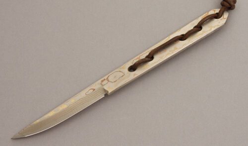 A.G. Russell Damascus Letter Opener with N/A handle material - Obverse Side - Item #KLC08503