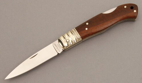 A.G. Russell Lockback with Snakewood Scales handle material - Obverse Side - Item #KLC08505