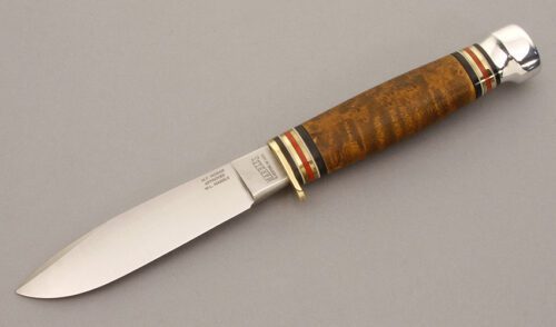 Marble's Knives Moran Deep Woods with Birdseye Maple Handle handle material - Obverse Side - Item #KLC08542