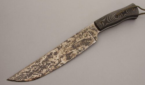 Browning Knives Crowell/Barker Competition with Black Canvas Micarta handle material - Obverse Side - Item #KLC08546