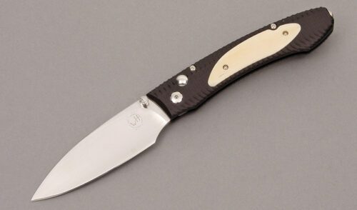 William Henry Knives E6 EDC Button Lock with T6061 Aluminum Frame handle material - Obverse Side - Item #KLC08551