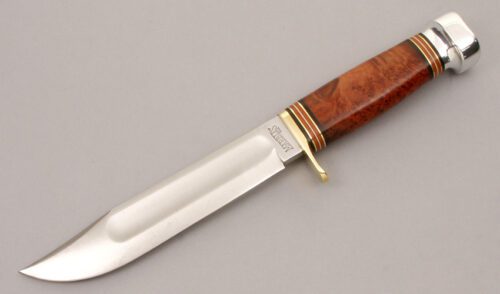 Marble's Knives Ideal with Maple Burl Wood handle material - Obverse Side - Item #KLC08560