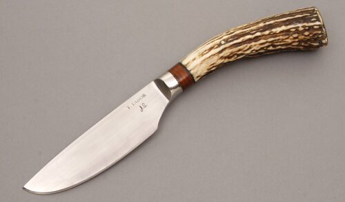 Tim Tabor Hunter with Stag & Leather handle material - Obverse Side - Item #KLC08575