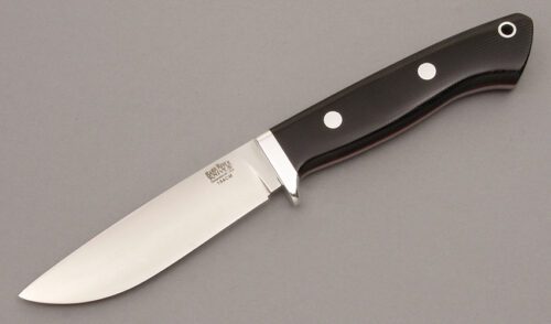 Bark River Knife & Tool Classic Lite Hunter with Black Canvas Micarta handle material - Obverse Side - Item #KLC08594
