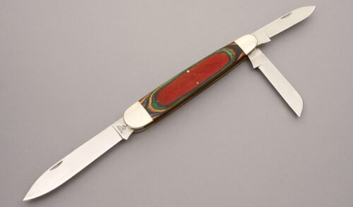 Frost Cutlery Extra Large Display Whittler with Wood Micarta Scales handle material - Obverse Side - Item #KLC08635