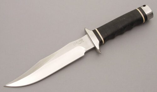 SOG Knives Trident 2.0 with Stacked Micarta Washers handle material - Obverse Side - Item #KLC08651
