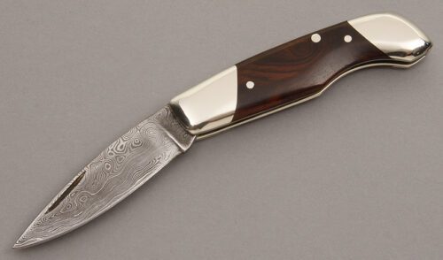 Taylor Slip Joint Folder with Cocobolo Wood Scales handle material - Obverse Side - Item #KLC08682