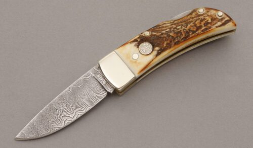 Boker Knives Gents Lockback with Stag Scales handle material - Obverse Side - Item #KLC08687