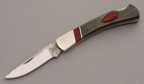 Buck Knives Prince Lockback with Buffalo Horn Scales handle material - Obverse Side - Item #KLC08692