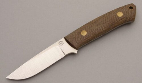 Dozier Knives Buffalo River Hunter with Green Canvas Micarta handle material - Obverse Side - Item #KLC08698