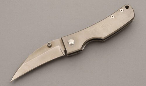 Kershaw Knives 1420 Talon Linerlock with Titanium Frame handle material - Obverse Side - Item #KLC08706
