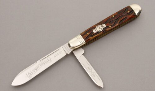 Schatt & Morgan 042229 English Jack with Wormwood Jigged Bone Scales handle material - Obverse Side - Item #KLC08724