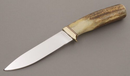 Gerber Knives C475 Hunter with Stag handle material - Obverse Side - Item #KLC08730