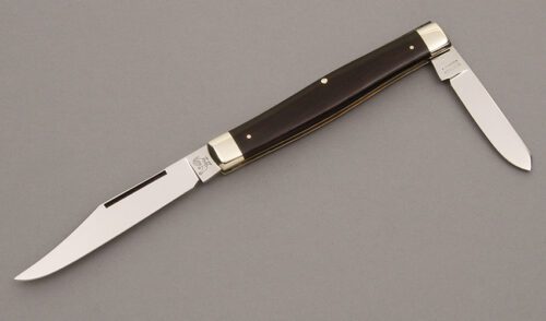 Hen & Rooster Double End Jack with African Blackwood Scales handle material - Obverse Side - Item #KLC08744