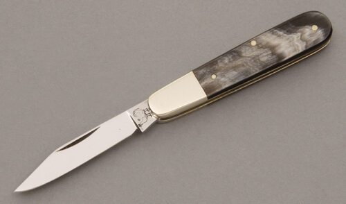 Hen & Rooster Baby Barlow with Buffalo Horn Scales handle material - Obverse Side - Item #KLC08745