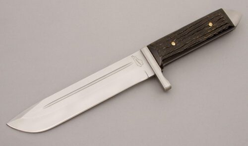 Jim Thompson Fighter with Jigged Buffalo Horn Scales handle material - Obverse Side - Item #KLC08746