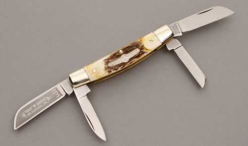 Boker Knives Congress with Stag Handle Scales handle material - Obverse Side - Item #KLC08753