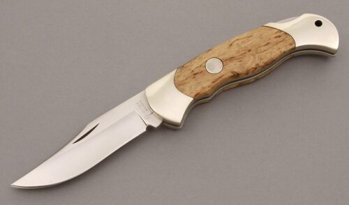 Boker Knives Lockback with Birchwood Scales handle material - Obverse Side - Item #KLC08754