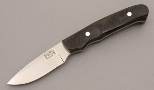 Bark River Knife & Tool Custom 2009 Small D.P. Hunter with Black Canvas Micarta handle material - Obverse Side - Item #KLC08758