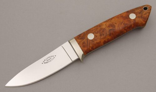 Beretta Knives Loveless Semi-Skinner with Chinese Quince Burl Wood handle material - Obverse Side - Item #KLC08759