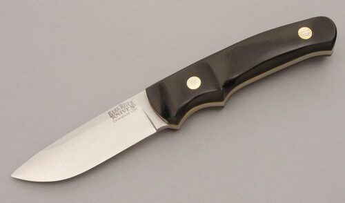 Bark River Knife & Tool Drop Point Hunter with Black G-10 handle material - Obverse Side - Item #KLC08761