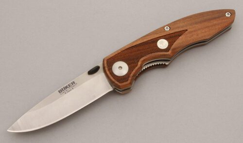Boker Knives Linerlock with Rosewood Scales handle material - Obverse Side - Item #KLC08762