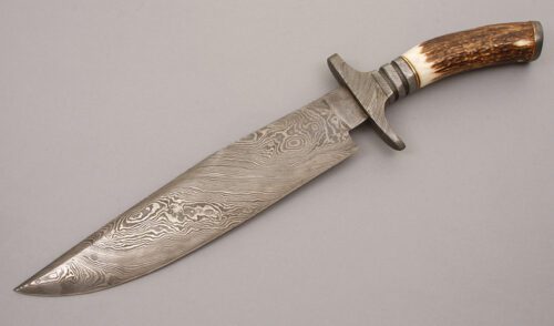 Unknown Maker Bowie with Stag Handle handle material - Obverse Side - Item #KLC08767