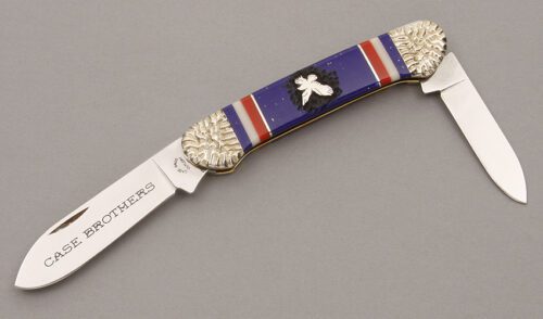 Case/Brian Yellowhorse Two Blade Canoe with Blue Lapis