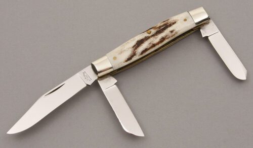 A.G. Russell Stockman with India Stag Scales handle material - Obverse Side - Item #KLC08798