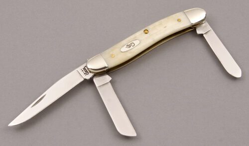 Case Cutlery 6318 Stockman with Jigged Natural Bone handle material - Obverse Side - Item #KLC08799