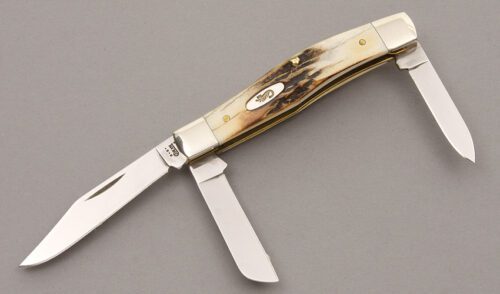 Case Cutlery 53032 Stockman with Stag Handle Scales handle material - Obverse Side - Item #KLC08800