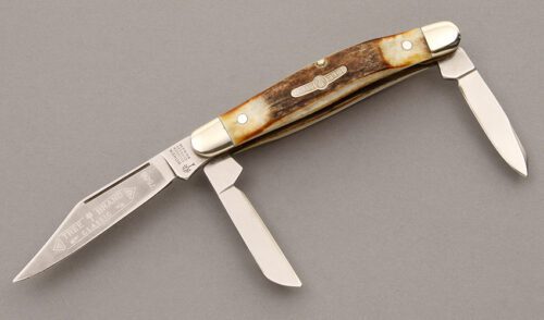 Boker Knives 7588 Stockman with Stag Scales handle material - Obverse Side - Item #KLC08805
