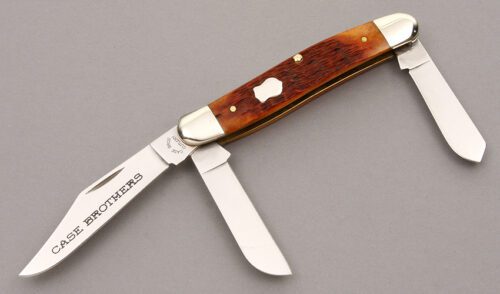 Case Cutlery 6347 Stockman with Chestnut Jigged Bone handle material - Obverse Side - Item #KLC08807