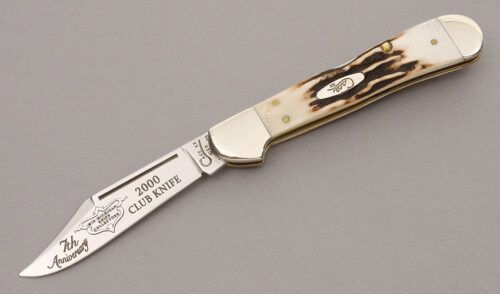 Case Cutlery Copperlock with Stag Handle Scales handle material - Obverse Side - Item #KLC08809