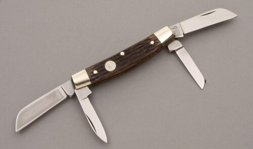 Boker Knives Congress with Jigged Bone Scales handle material - Obverse Side - Item #KLC08815