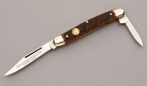 Puma Knives 673 Bantam with Jigged Bone Handle Scales handle material - Obverse Side - Item #KLC08827