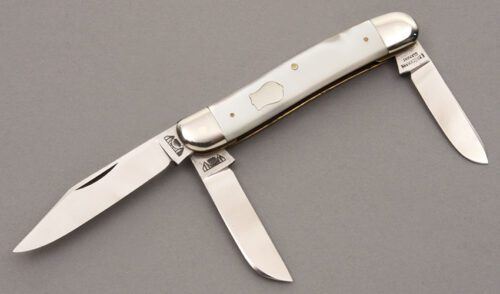 Bruckmann Knives Stockman with Mother of Pearl Handle Scales handle material - Obverse Side - Item #KLC08829