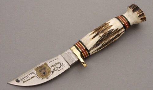 Marble's Knives Fieldcraft Wildlife Series with Stag Handle handle material - Obverse Side - Item #KLC08831