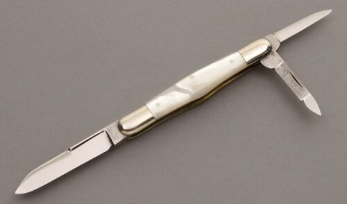 Walden Knife Company Swell Center Whittler with Mother of Pearl Scales handle material - Obverse Side - Item #KLC08834
