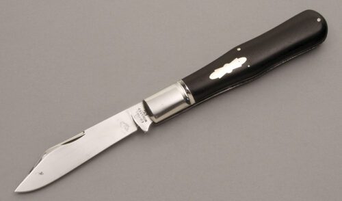 Empire Knife Co. Large Coke Bottle with Ebony Wood Scales handle material - Obverse Side - Item #KLC08846