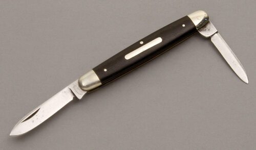 Cattaraugus Cutlery Co Senator with Ebony Wood Scales handle material - Obverse Side - Item #KLC08847